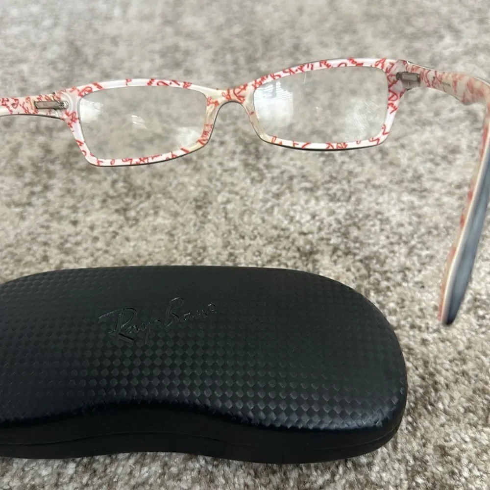 Womens Ray Ban Black w/ Print RB5234 Eyeglass Frames